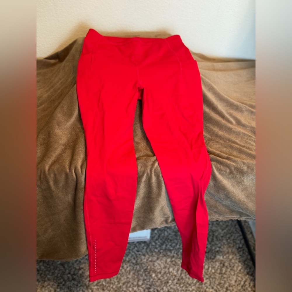Red Lululemon Leggings